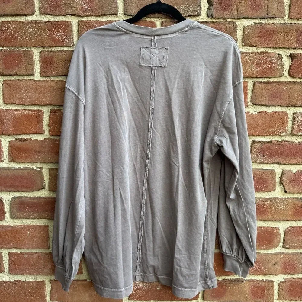 Free people We The Free Perfect Oversized long sleeve Tee mocha S NEW